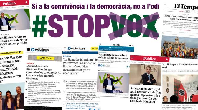 #STOPVOX: Sí a la convivència i la democràcia, no a l’odi