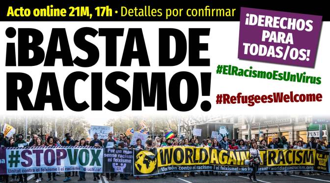 Manifestación pospuesta #21m: #BastadeRacismo, #StopVOX