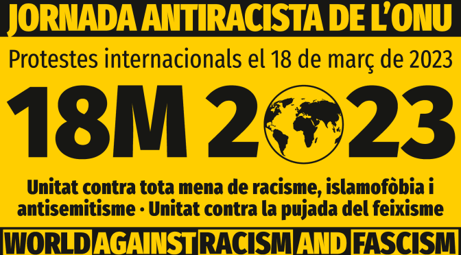 Nota de premsa: #WorldAgainstRacism #18M2023